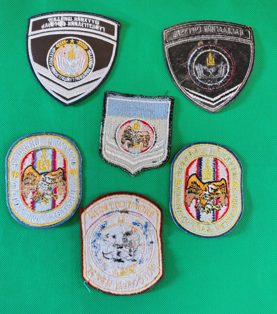 MONGOLIA POLICE PATCH - set 6 patches