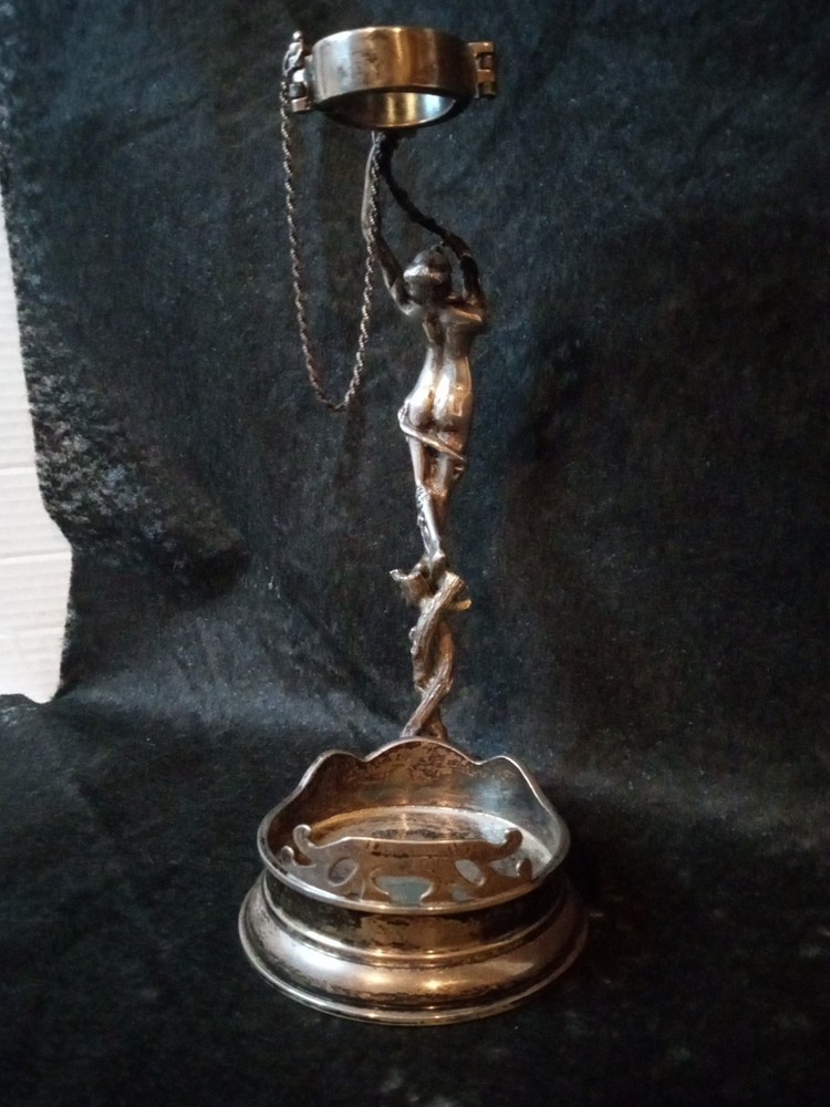 Stunning Solid Sterling Silver 925 Nymph Wine Bottle Holder 558g