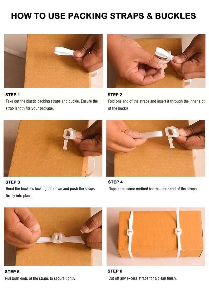 Banding Strapping Kit with 5900" Poly Strapping Tool & 100 Buckles for Packing