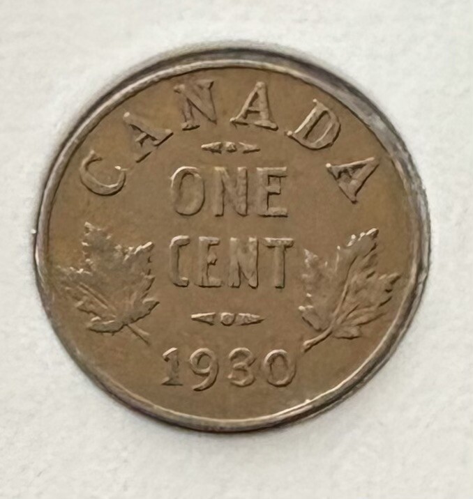 1930 Canada One Cent Semi Key Better Than Average