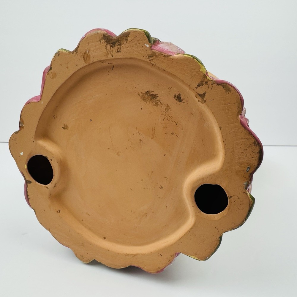 Anthropomorphic Bunny Rabbit Planter Candle Holder Easter Floral Spring 12.5"