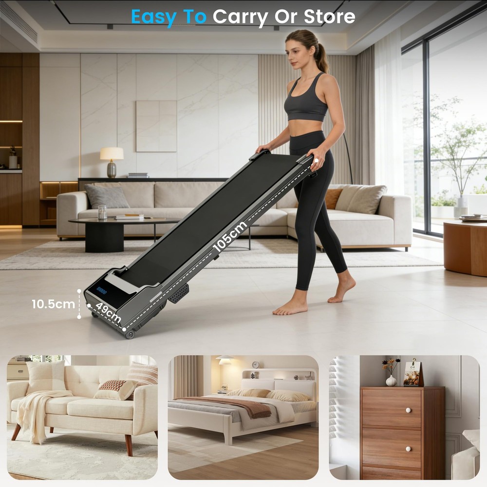 Walking Pad Treadmill for Home - Under Desk Walk Pads with Remote Control...