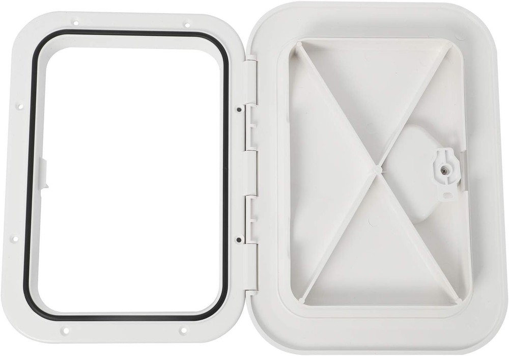 White Marine Deck Access Hatch 10-5/8" X 14-3/4" Rectangle Boat Hatch & Lid