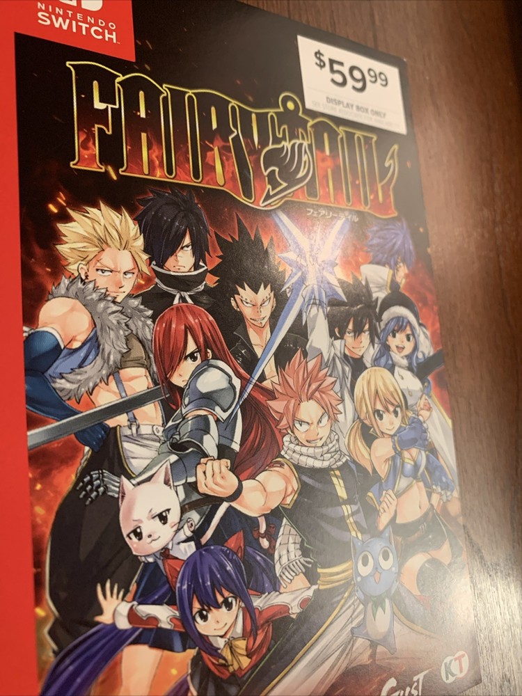 Fairy Tail - Nintendo Switch - Authentic Art- RARE - Display Box Only -