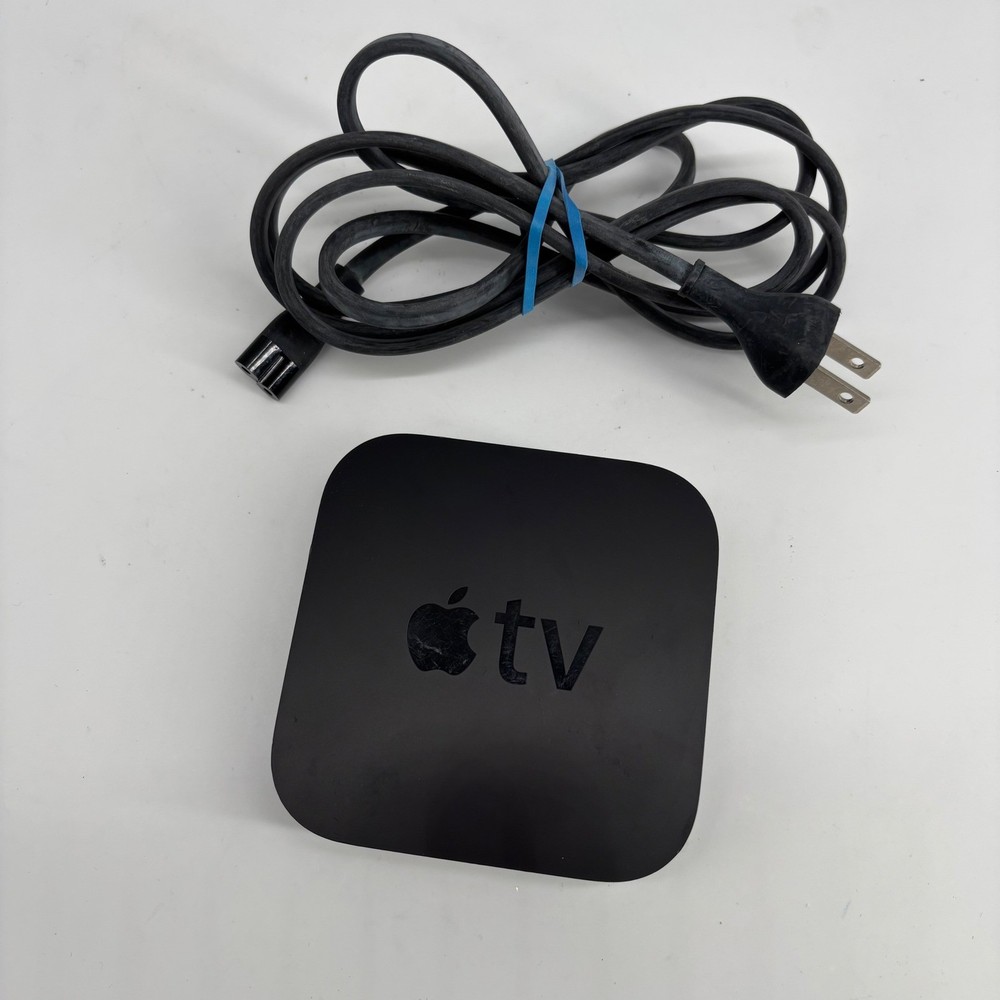 Apple TV 3rd Generation A1469 Black HD Media Streamer & Power Cable untested