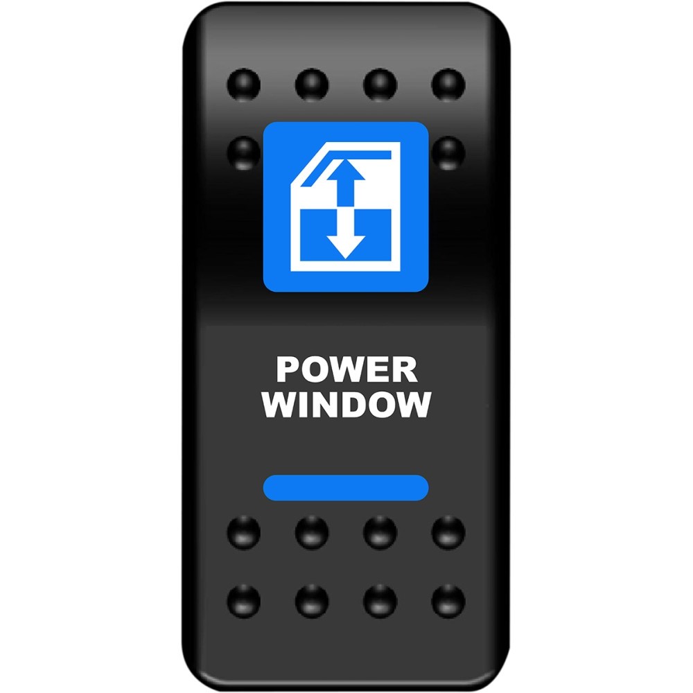 Moose Utility WIN-PWR Rocker Switch - Power Window - Blue