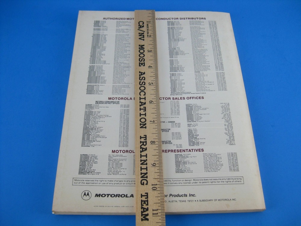 Motorola Manual 8 Bit Microprocessor Application & Design Seminar Vintage 1982