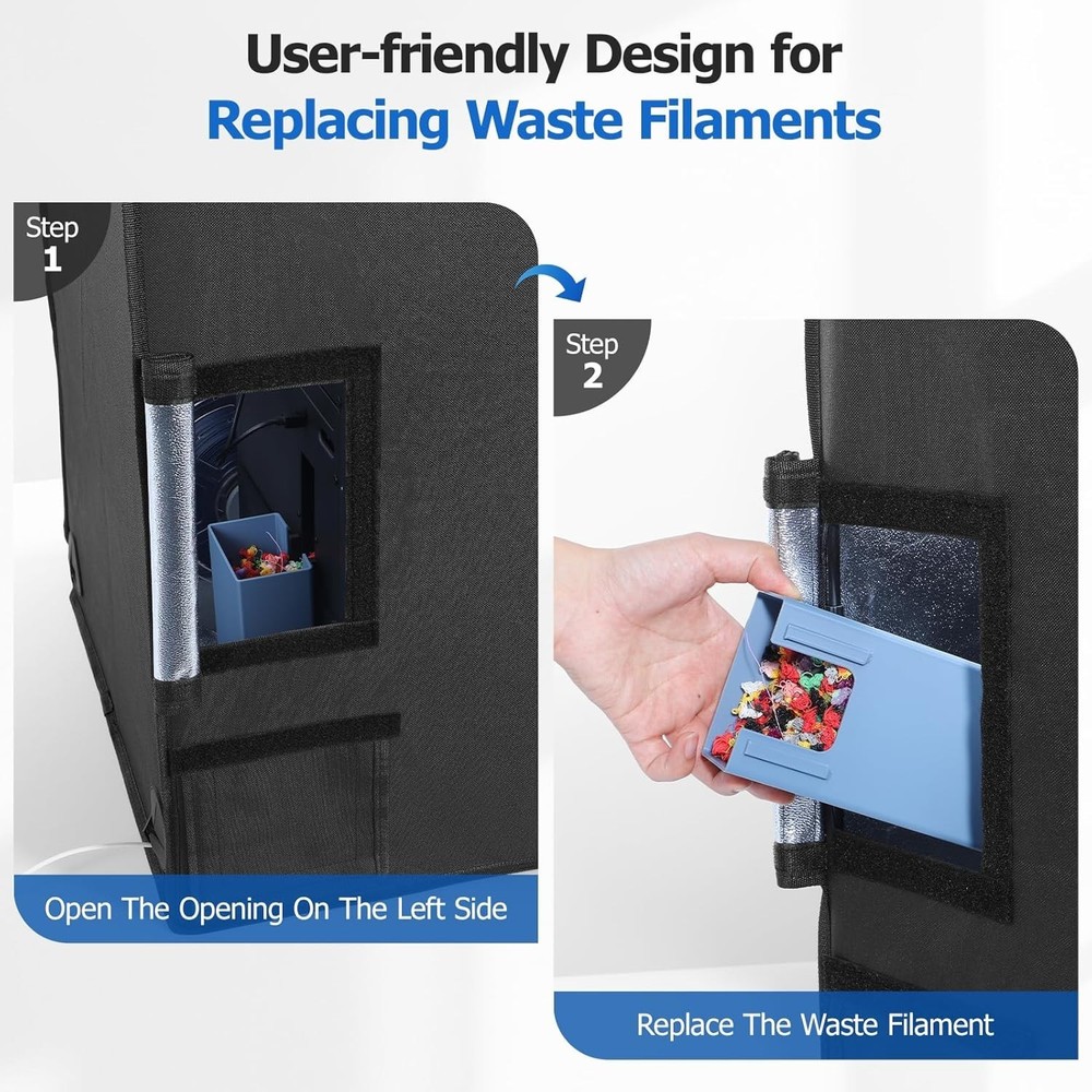 Constant Temperature Protective 3D Printer Cover with LED for AD5X/AD5M Models