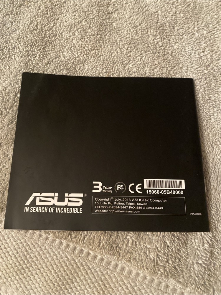 Asus Graphics Card Speed Setup Booklet; 2013