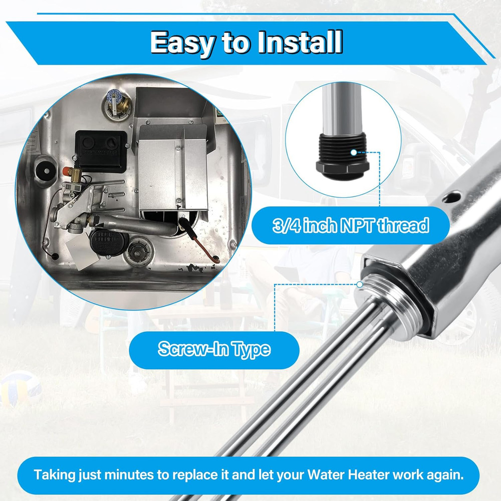 RV Water Heater Elements Kit Compatible with Suburban Water Heater Tanks, Includ