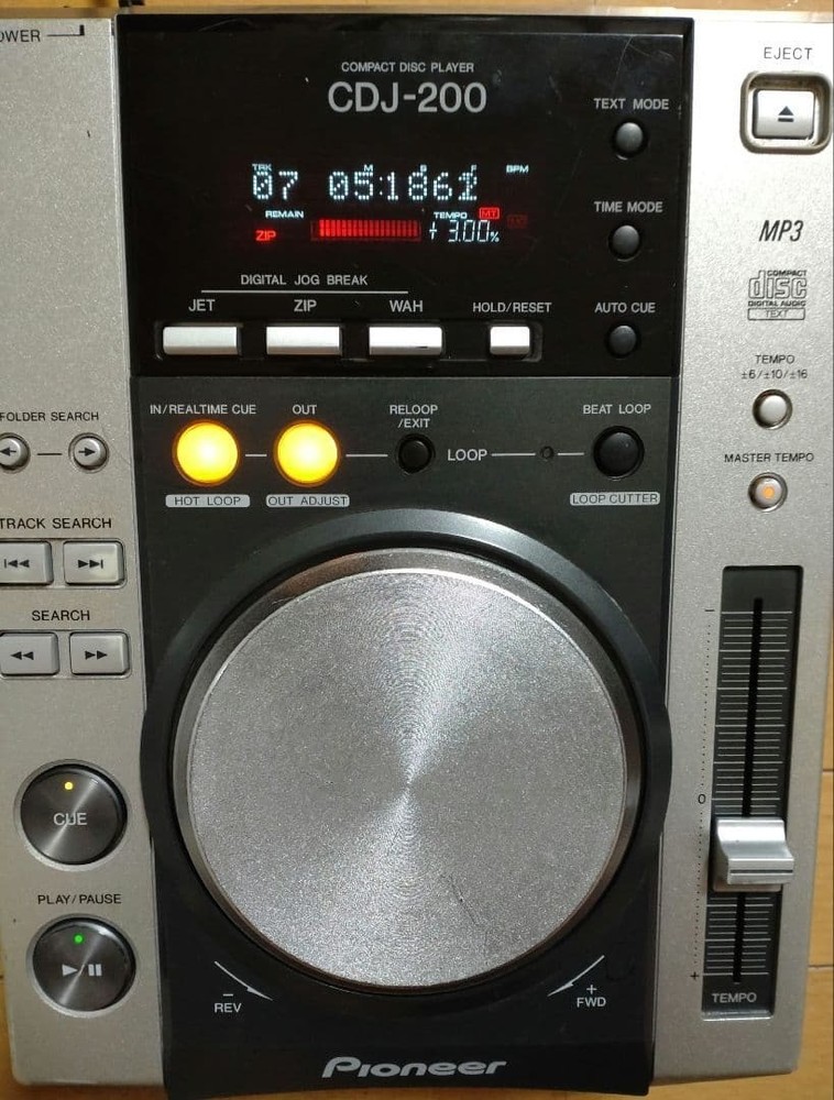 Pioneer CDJ-200 DJ Turntable Player Controller Mix Loop CD MP3 Good