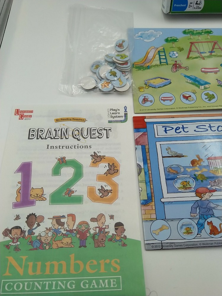 Brain Quest Pre-school Counting With Numbers Game homeschool complete.