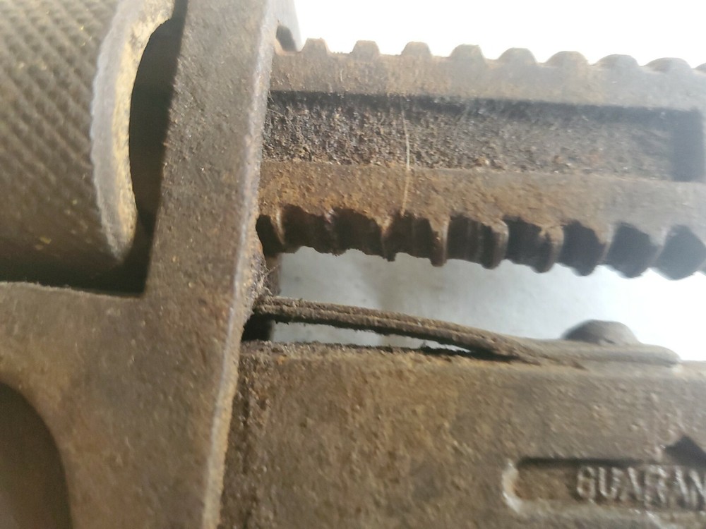 Vintage 12" Pipe Wrench Marked with a B in a Diamond
