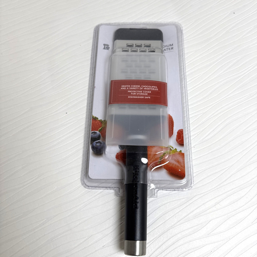 KitchenAid Medium Grater – Black Handle w/ Protective Cover – New