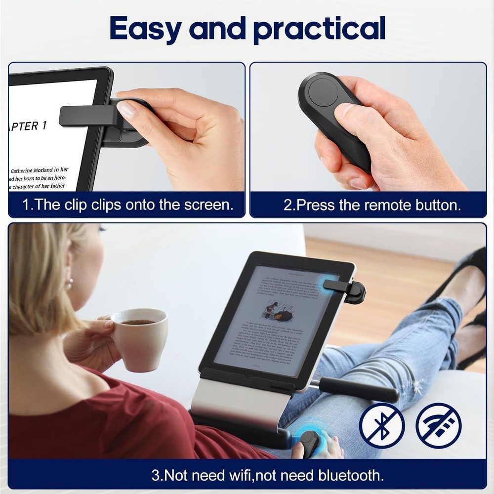 DATAFY Page Turner & Remote Shutter for Kindle/Phone Remote Control Clicker