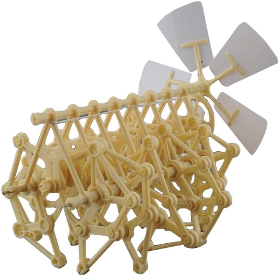 HEYZLASS Mini Strandbeest Model Kit (Wind Power Small, Medium, White, Beige