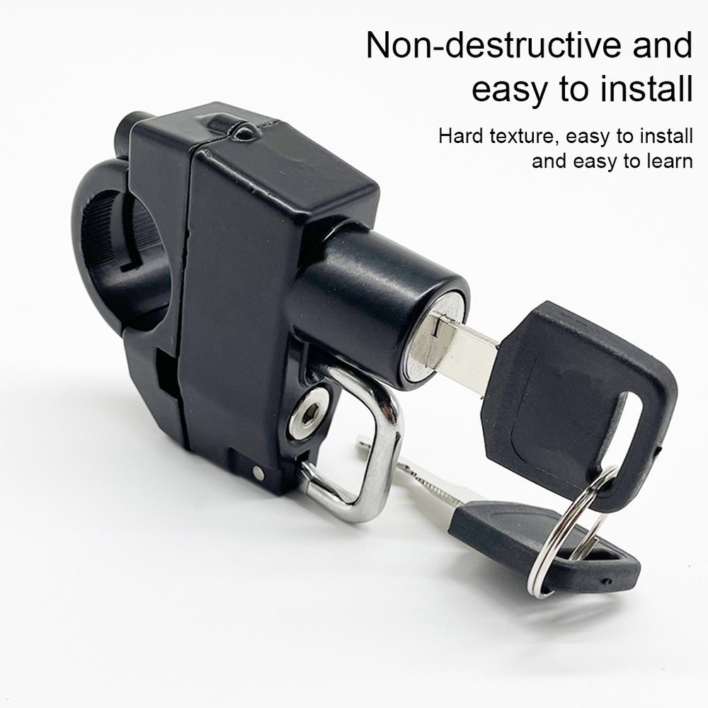 Compact Motorcycle Helmet Anti-Theft Lock Device.