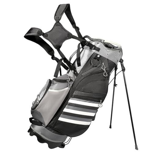 Golf Stand Bag with Dual Strap System, 14-Way Divider, Thick Padded Shoulder
