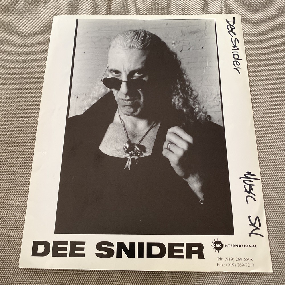 Dee Snider Press Photo 8x10”, Twisted Sister. See Description.