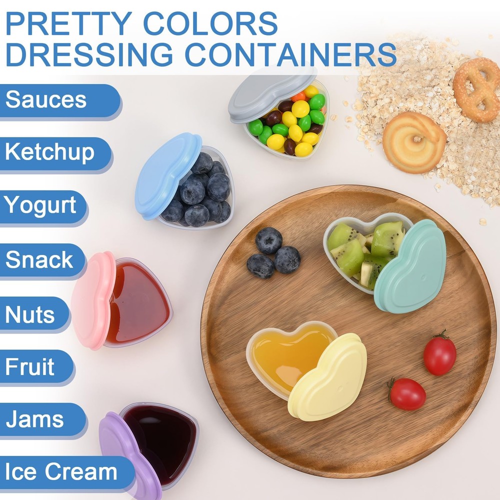 Kosonka 12pcs 2 oz Salad Dressing Container 2oz, 2oz - Multicolor