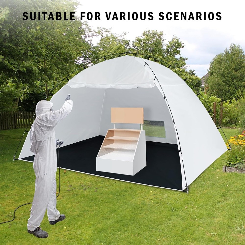 Large Capacity Paint Shelter Tent with User-Friendly Assembly & Dust Protection