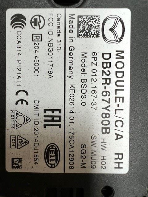 CX-3 2017 Camera/Projector DB2R67Y80B