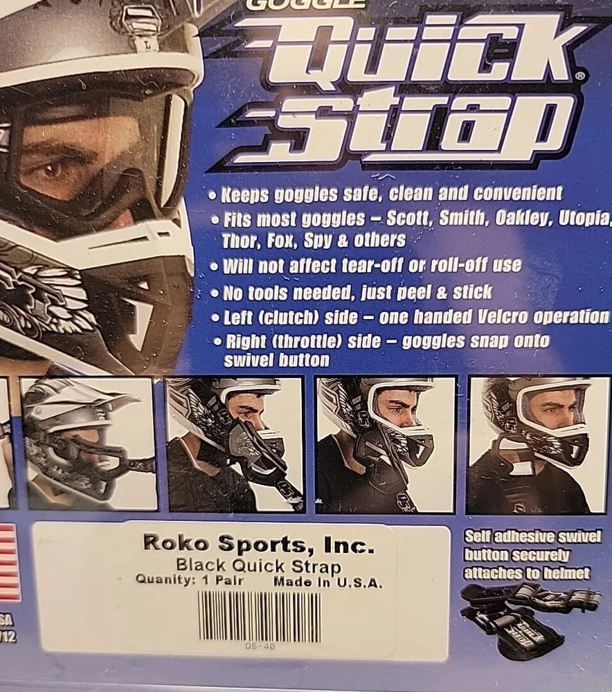 Roko Goggle Quick Straps Release Helmet Motorcycle - Quick Release.