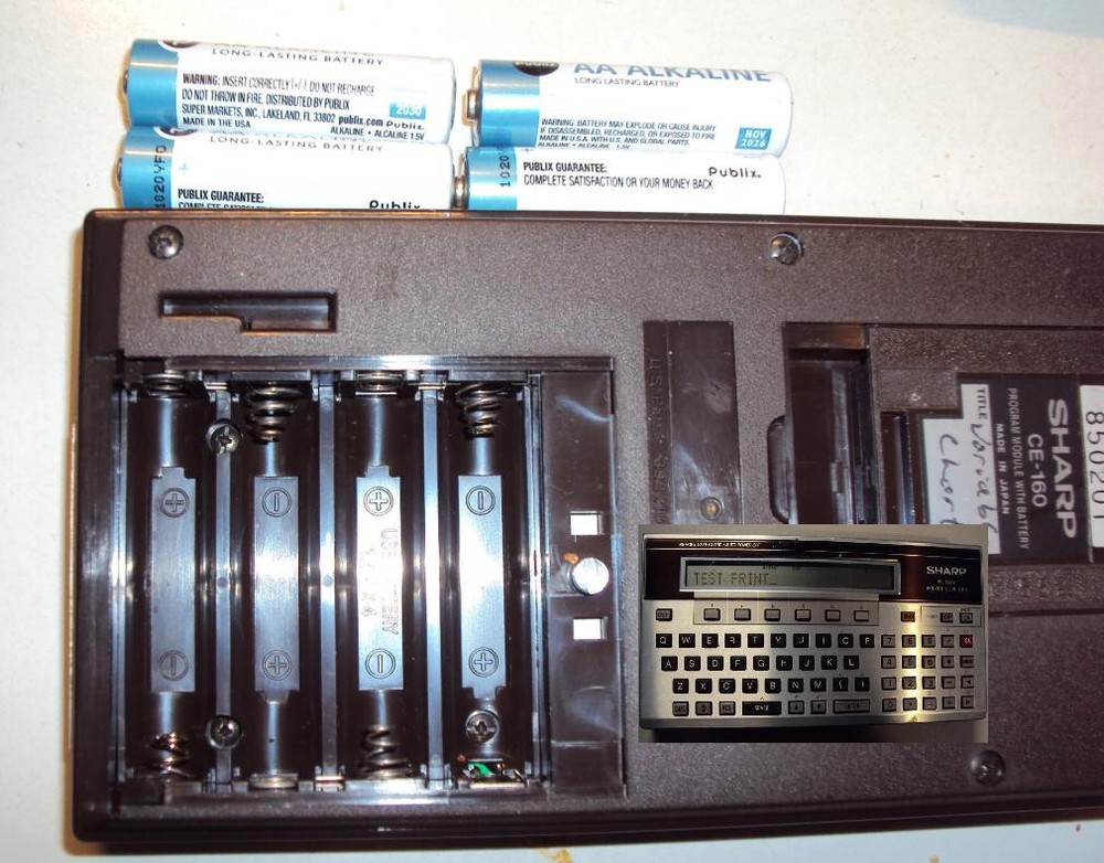 Sharp Portable Microcomputer and Printer, The PC-1500A powers up OK, very Clean!