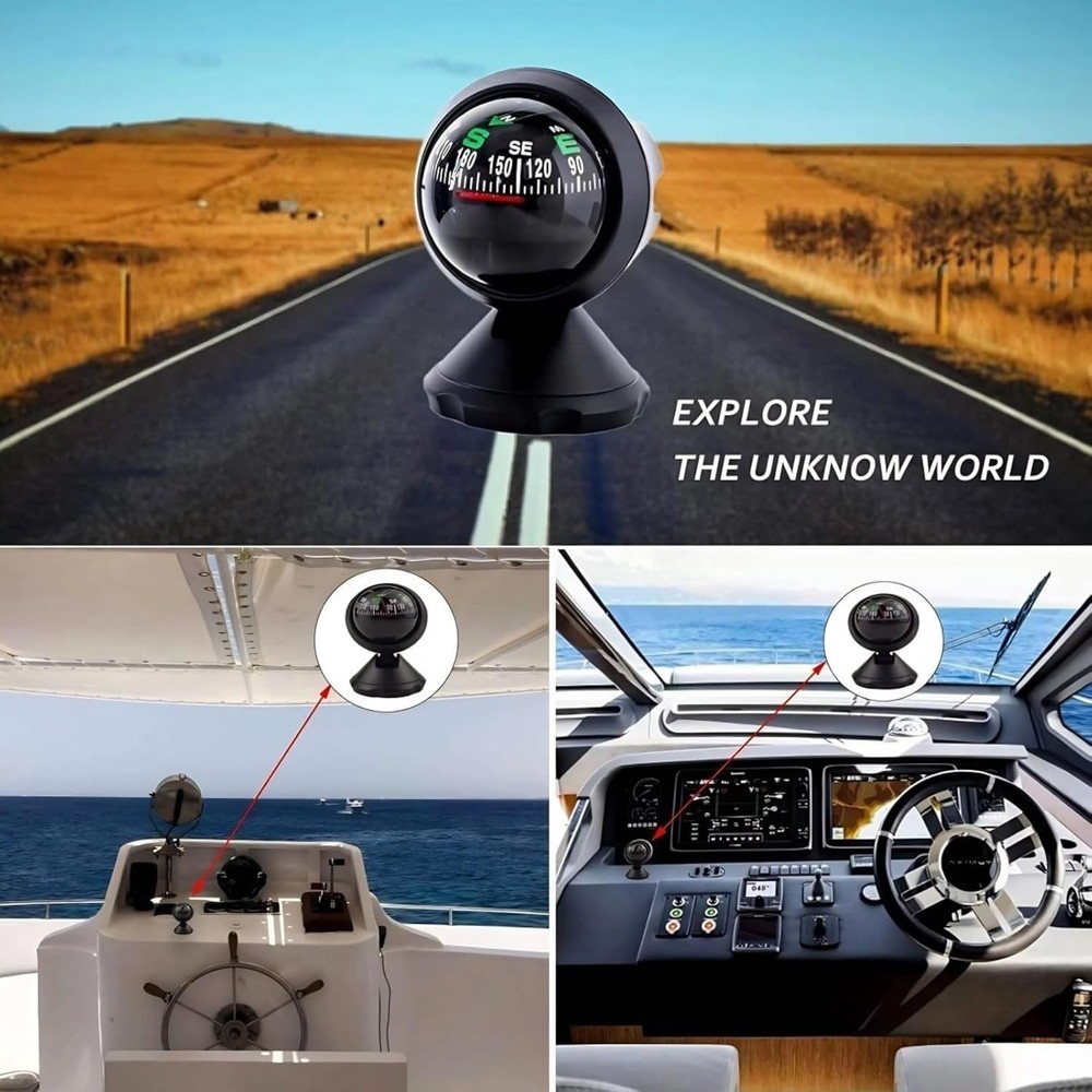 Night Vision Digital Car Compass - Stylish & Portable Navigation Solution