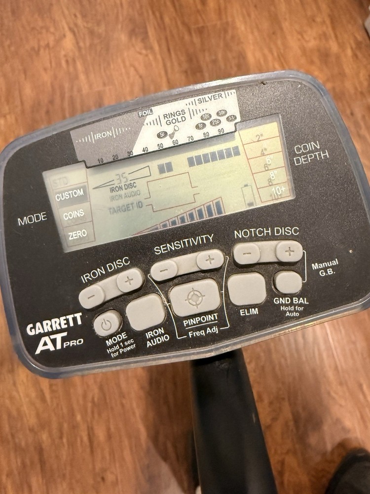 Garrett AT Pro Metal Detector Pinpoint Mode Iron Audio Sensitivity Adjustment