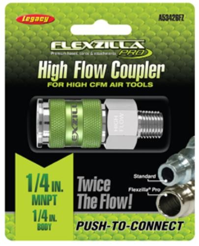 Legacy Manufacturing A53426FZ Flexzilla Pro Coupler 1/4" Mnpt