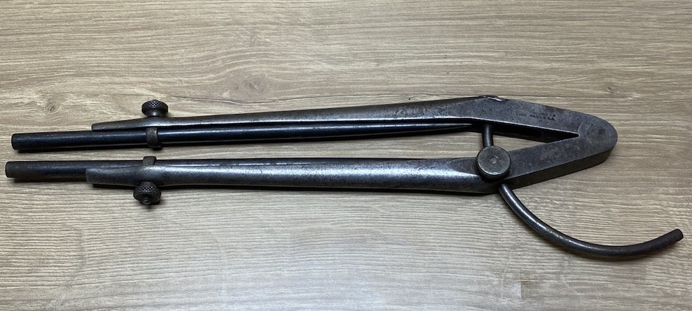 Antique Athol Machine Co Trammel Points Beam Divider Adjustable Machinist Tool