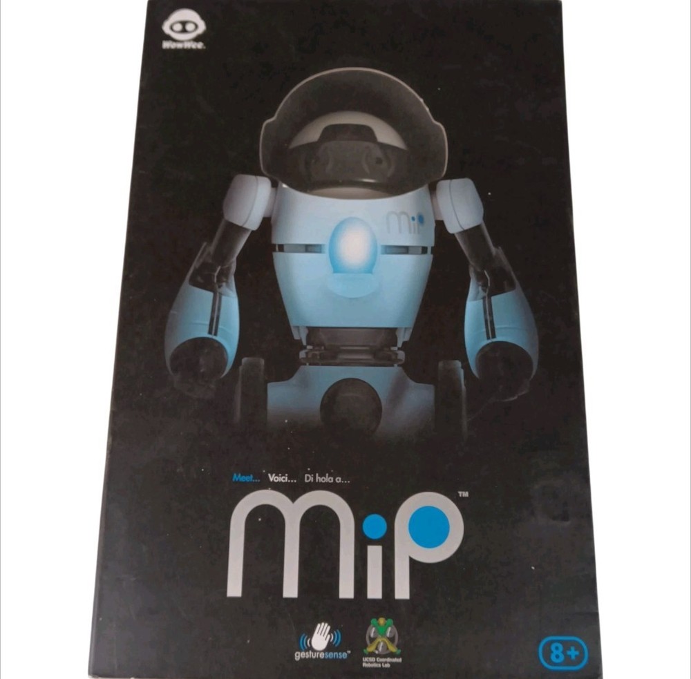 WowWee MIP Interactive Robot Toy White Rolling Self-Balancing Tested Nice!
