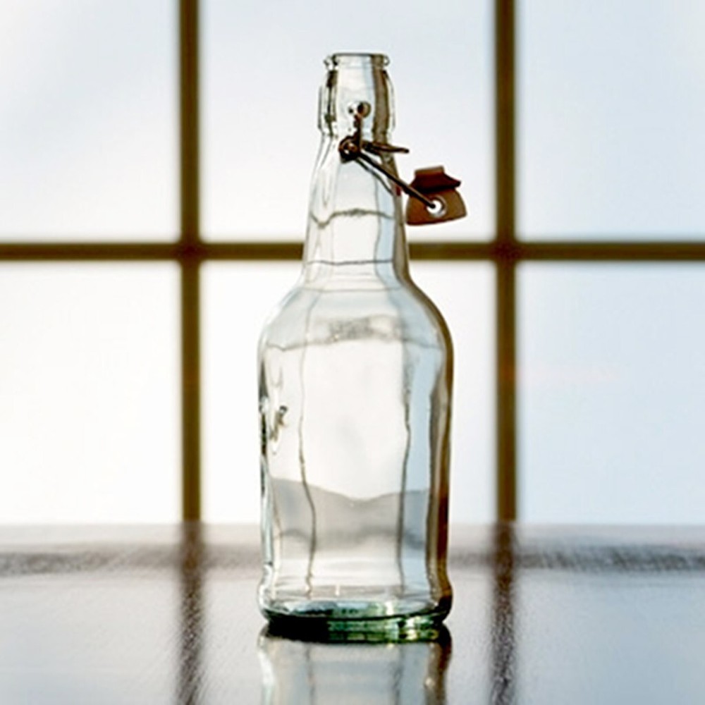 16oz Clear Flip-Top Bottle
