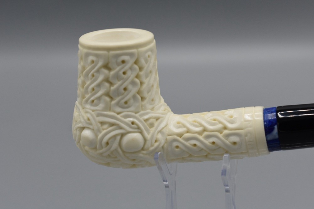 Ornate Topkapi Pipe Handmade block Meerschaum New Case#868