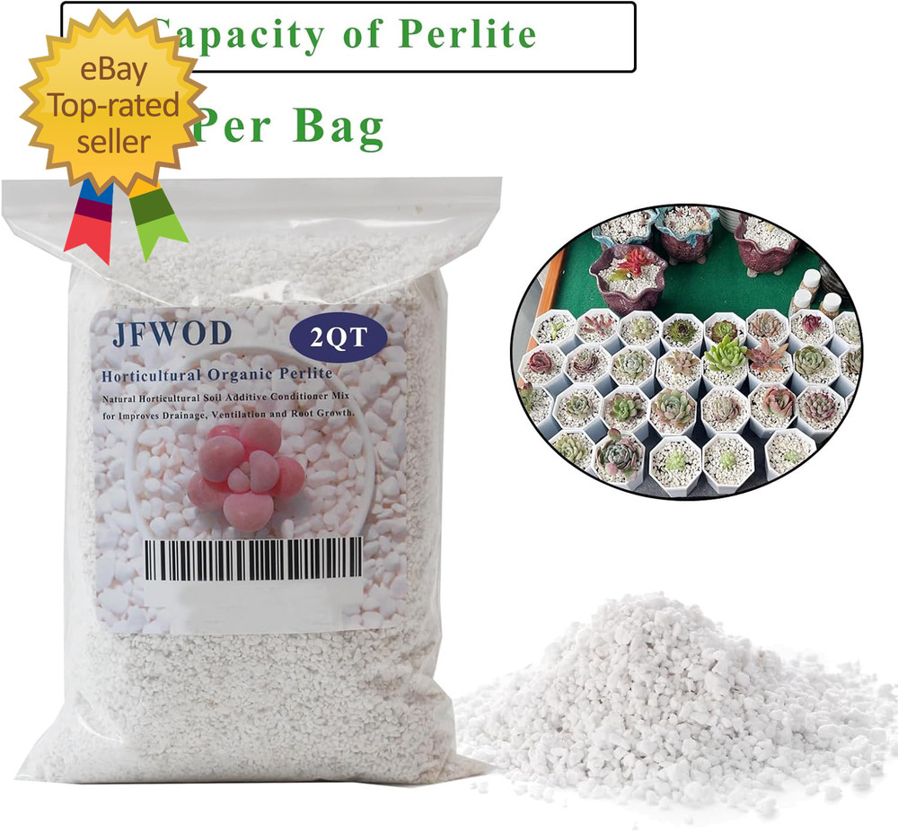 2 Quart Organic Perlite Horticultural Soil Amendment for Plants and Enhanced