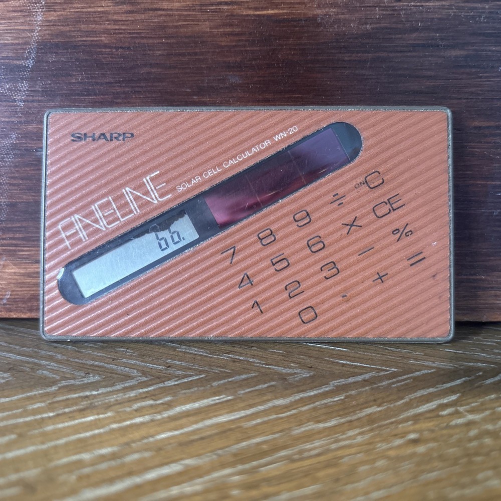Sharp WN-20 FINELINE Solar Cell Calculator - Works Great!