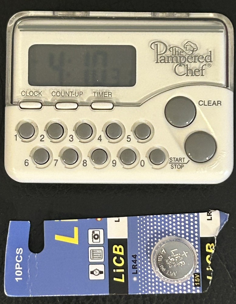 PAMPERED CHEF Digital Clock Timer With Magnetic Clip #1900