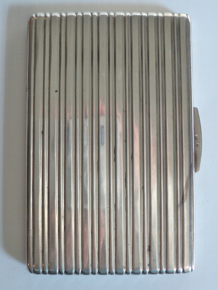 Art Deco Sterling Silver Cigarette Case, 195 grams