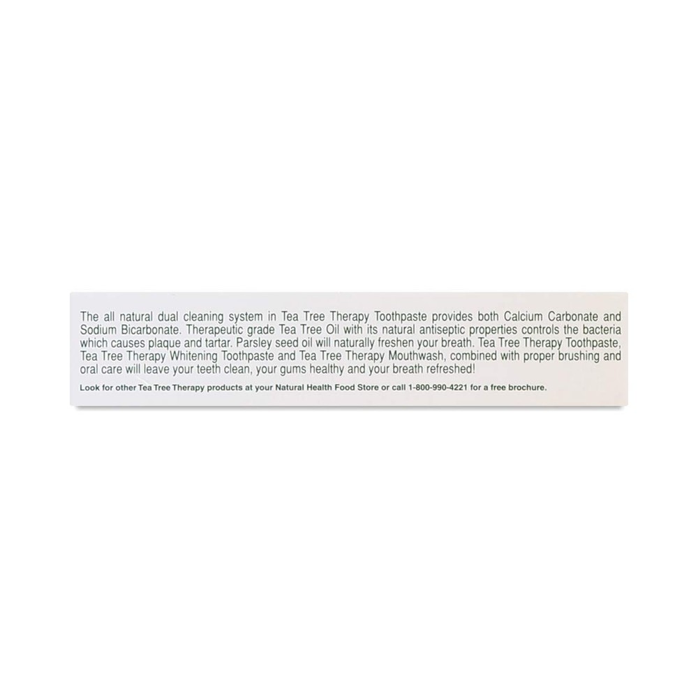 Tea Tree Therapy Toothpaste with Baking Soda 5 Oz (Pack of 2)