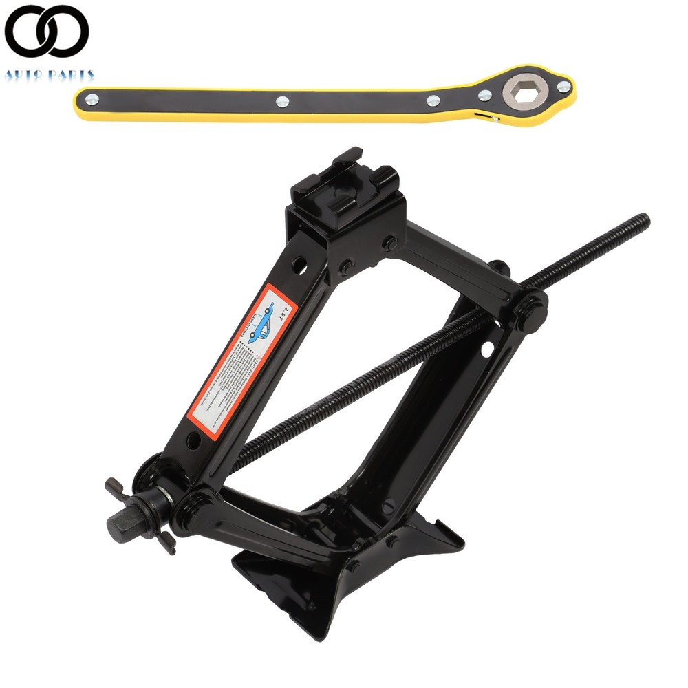 2.5 Tons Scissor Jack 5511 lbs Capacity with Ratchet Handle Effort Saving