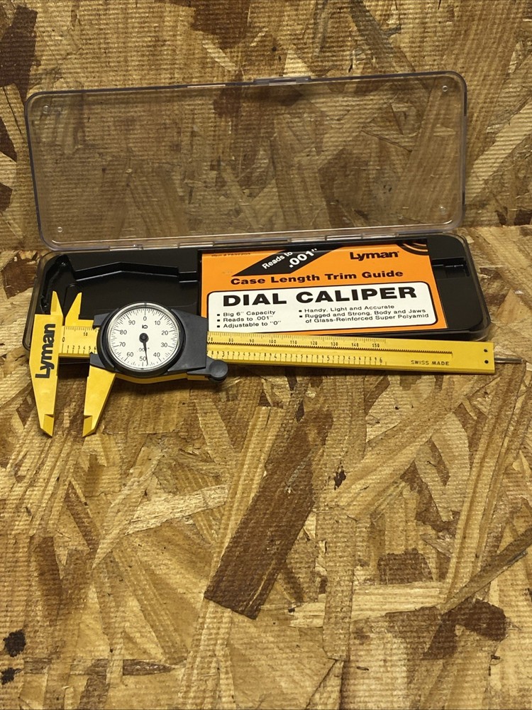 Lyman Polymer 5" Dial Caliper Bullet Reloading: Swiss Made Vintage