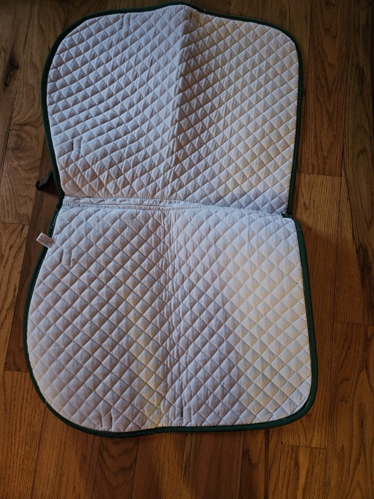 Green English Saddle Pad
