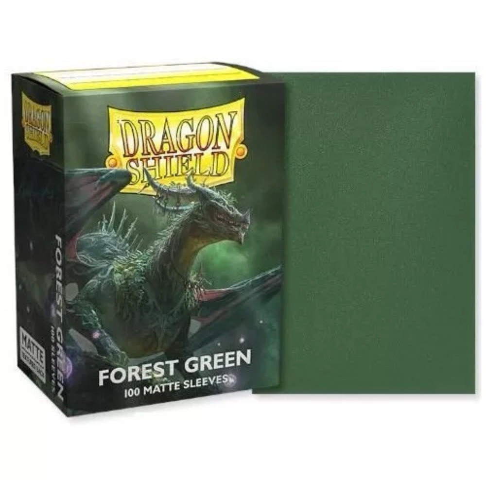Dragon Shield 100CT Standard Size Deck Protector Sleeves - Forest Green Matte