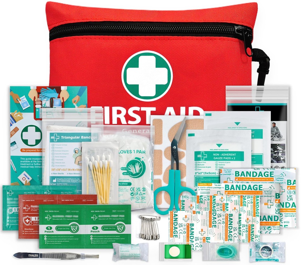 General Medi Mini First Aid Kit, 110 Piece Small First Aid Kit Includes Emer...