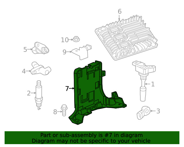 Genuine GM Engine Control Module Bracket 23433363