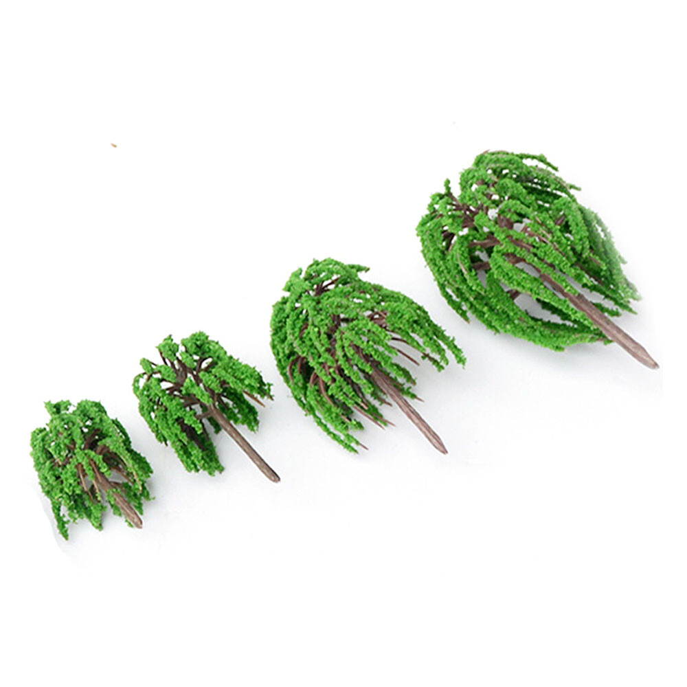 20pcs Mixed Size Willow Tree Model Train Railway Architecture Scenery Landscape