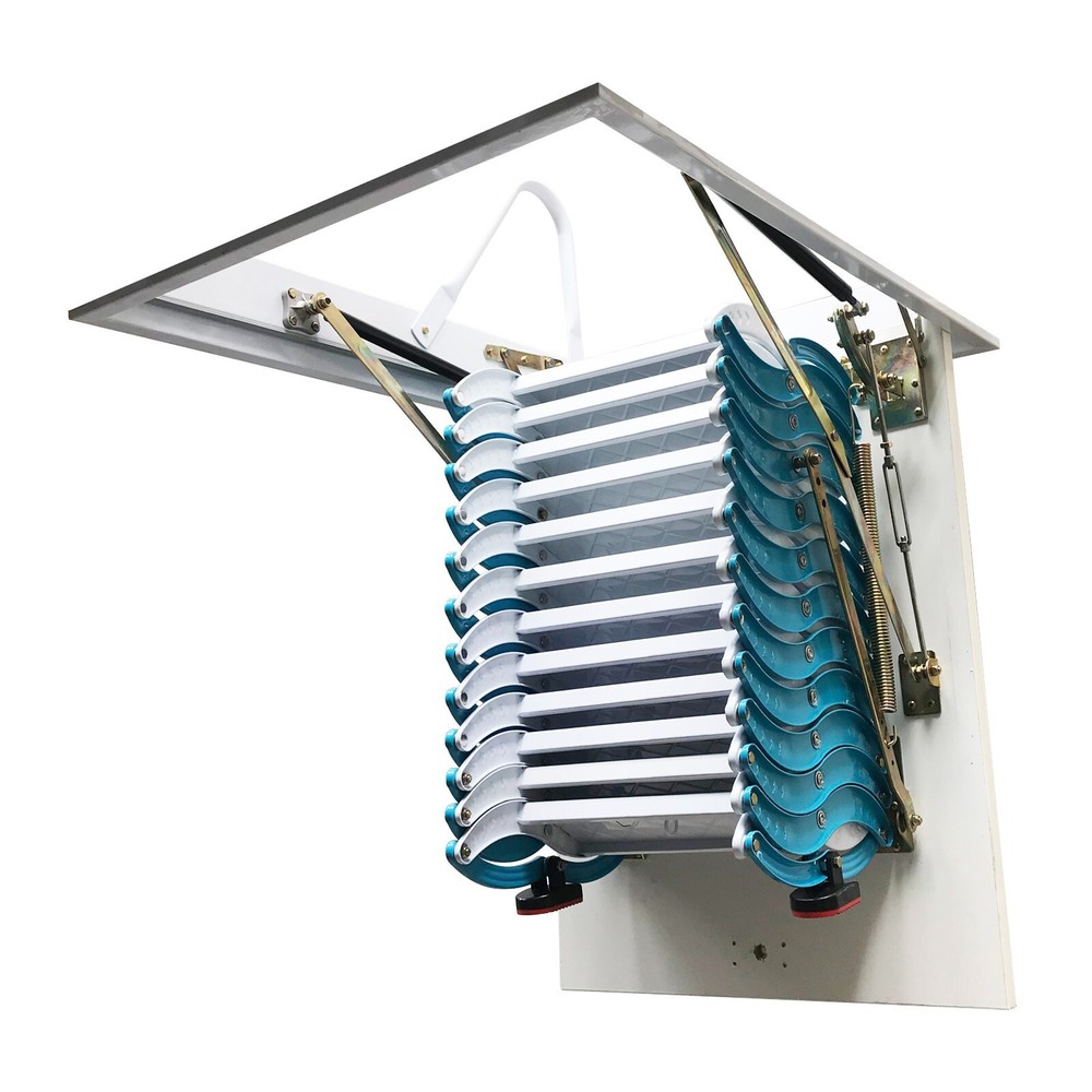 Attic Ceiling Folding Loft Ladder,Hidden Loft Stairs,Max9.8ft Pulldown Extension