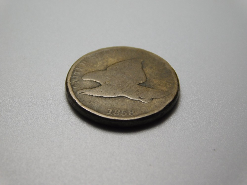 OLD US COIN 1858 FLYING EAGLE PENNY CENT