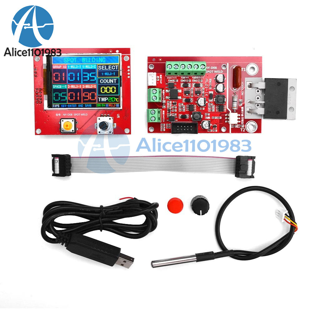 NY-D08 100A Color LCD Spot Welding Machine Control Board Panel Controller Welder